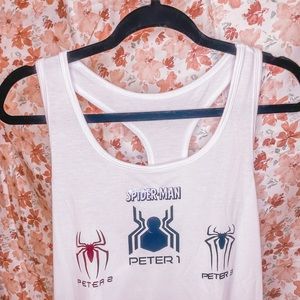EUC CUSTOM spiderman tank size S